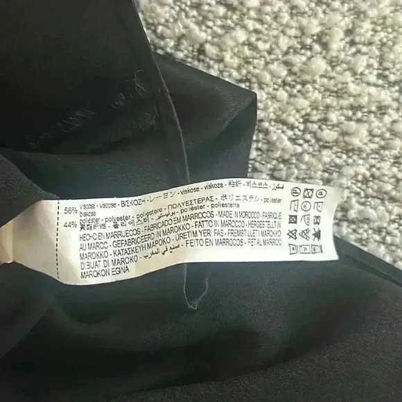 ZARA Assymetrical satin effect dress black Size L - Picture 7 of 7